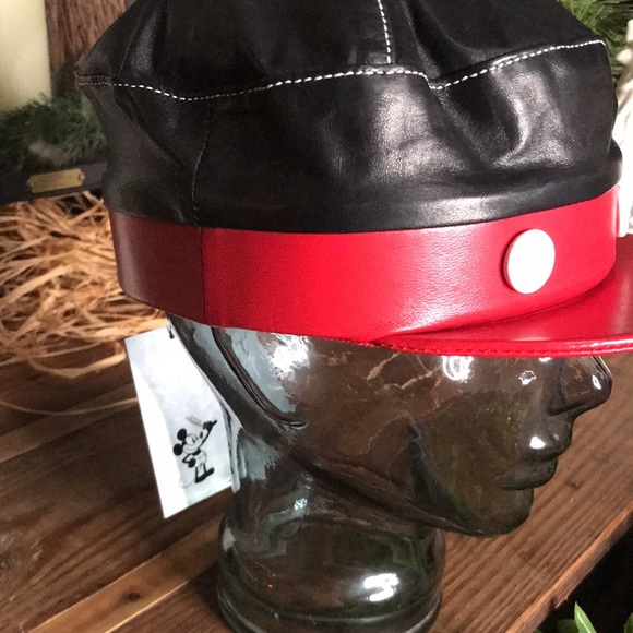 Disney Mickey Mouse X Gigi Burris Millinery 1928 Willie Leather Cap Designer - Picture 14 of 17